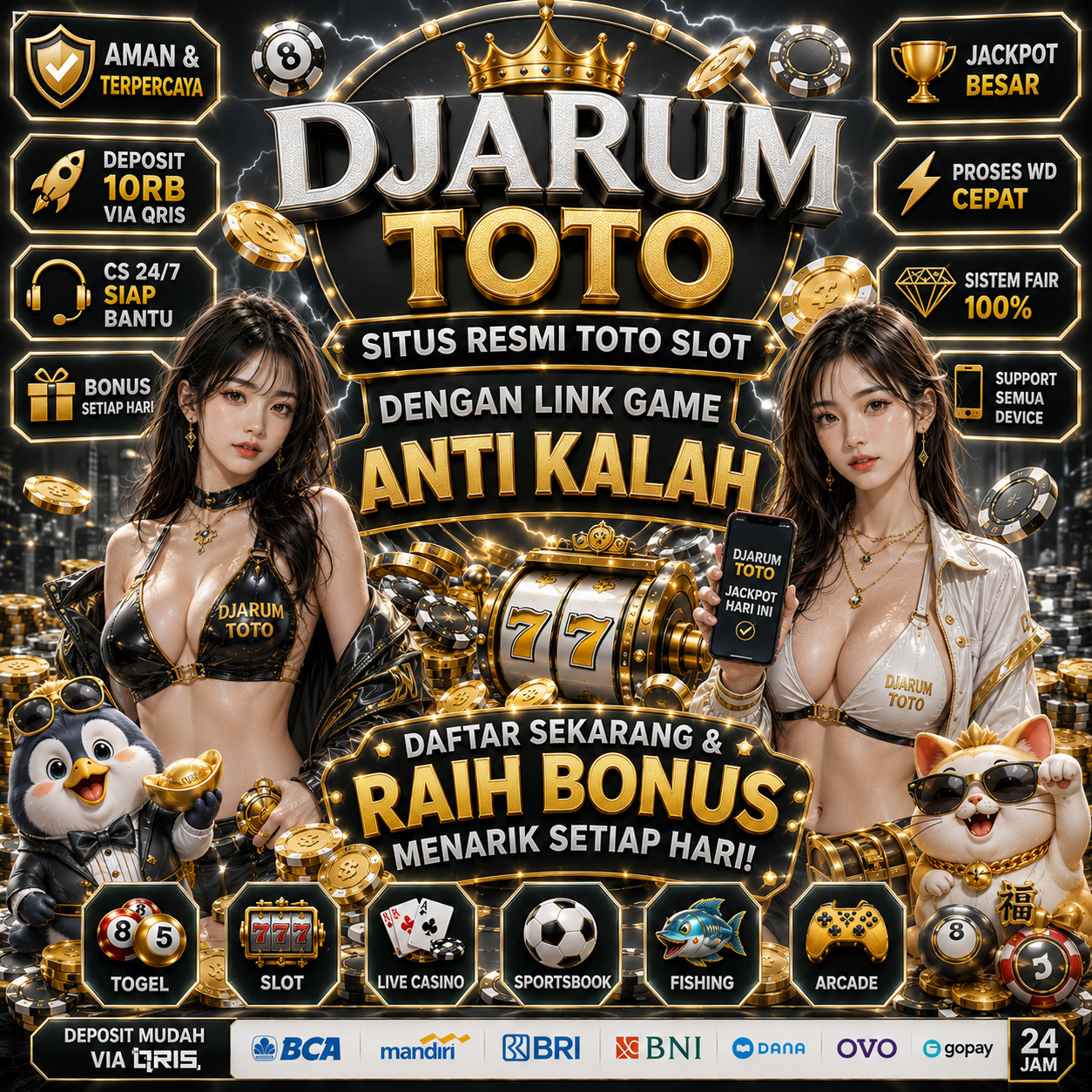 DJARUMTOTO ‡ Situs Resmi Toto Slot & Link Forma Populer Game Anti Kalah